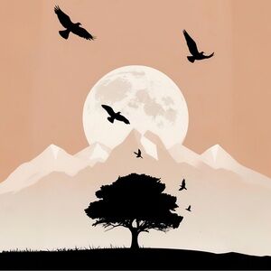 Lofi moonscape HD metal art print 4 x 6 inches